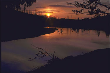 Sunset on the Madison River