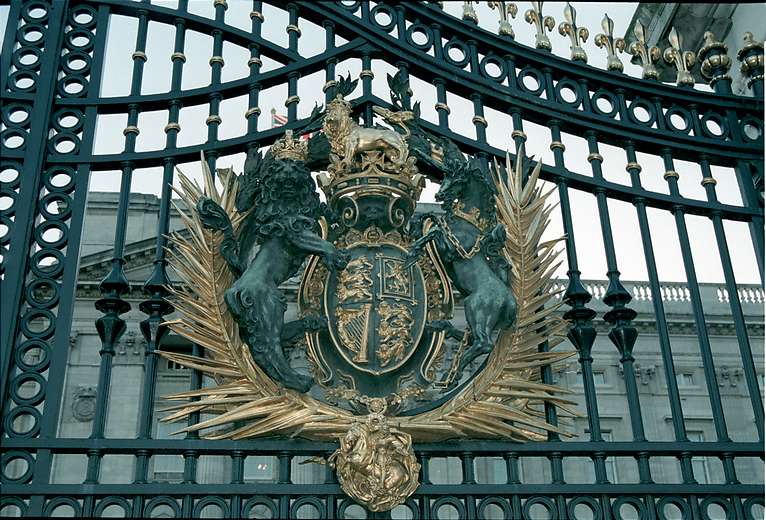  Creast on the Gate of Buckingham Palace 